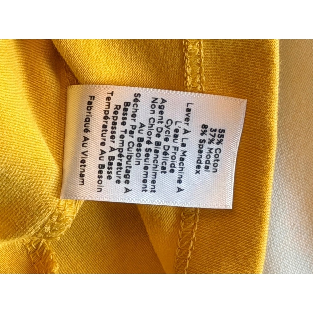 Talbots Womens Yellow Scoop Neck Cotton Modal Tank Top Size S VN1344 - Picture 6 of 6